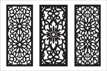Laser cut, vector design, dxf, svg, eps, decorative panel, wall art, interior decor, metal cutting, wood engraving, ornamental pattern, architectural design, wrought iron, mdf panel, stencil art,