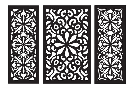 Laser cut, vector design, dxf, svg, eps, decorative panel, wall art, interior decor, metal cutting, wood engraving, ornamental pattern, architectural design, wrought iron, mdf panel, stencil art,