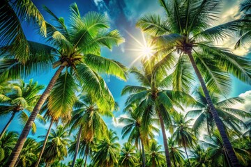 Tropical escape.  Palm trees & sunshine.