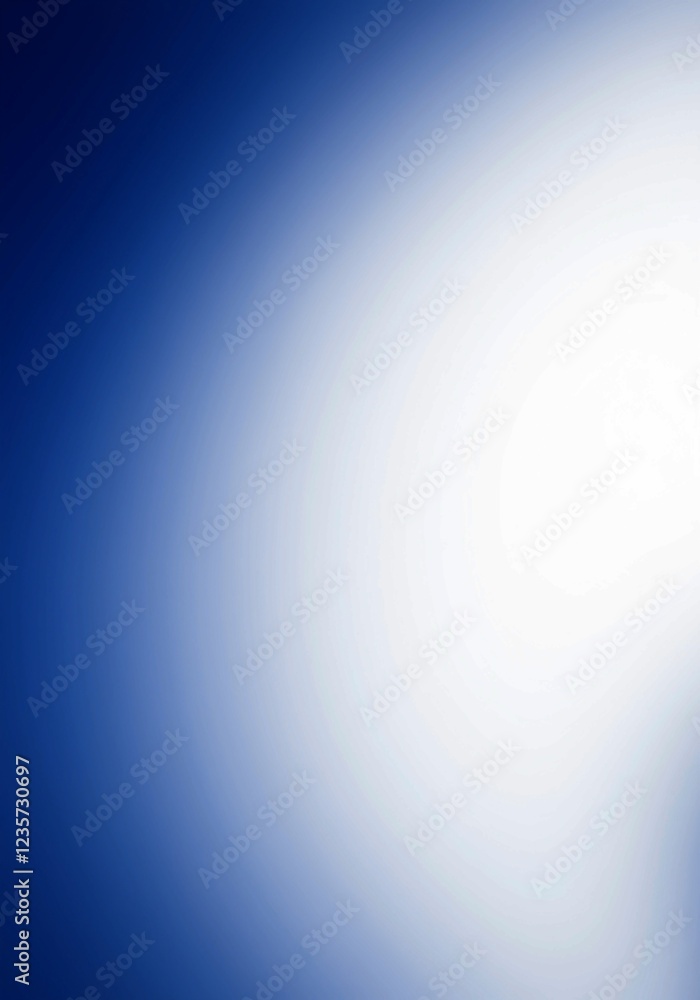 Poster calm gradient background blending deep blue into white diagonally, creating an open and serene visua
