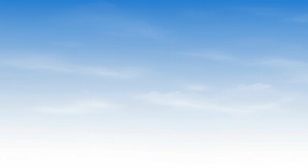 Obraz premium Calm gradient background blending deep blue into white horizontally, creating an open and serene visual