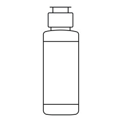 Cosmetic toner bottle. Clear skin face lotion mock up. 