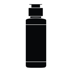 Cosmetic toner bottle. Clear skin face lotion mock up. 