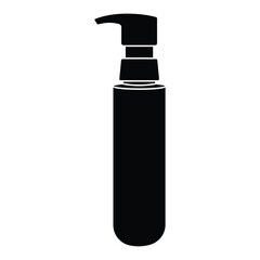 Airless pump bottle. Small moisturizer container mockup. Makeup foundation cream bottle blank. Face cleansing liquid dispenser packaging. Serum moisturizer or conditioner pack