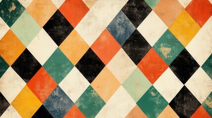 Vintage Diamond Pattern Background