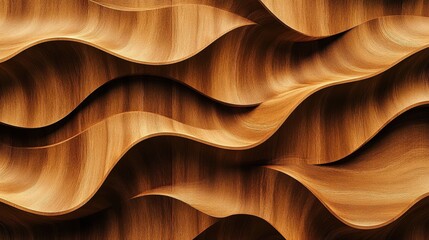 Abstract Wooden Waves Texture