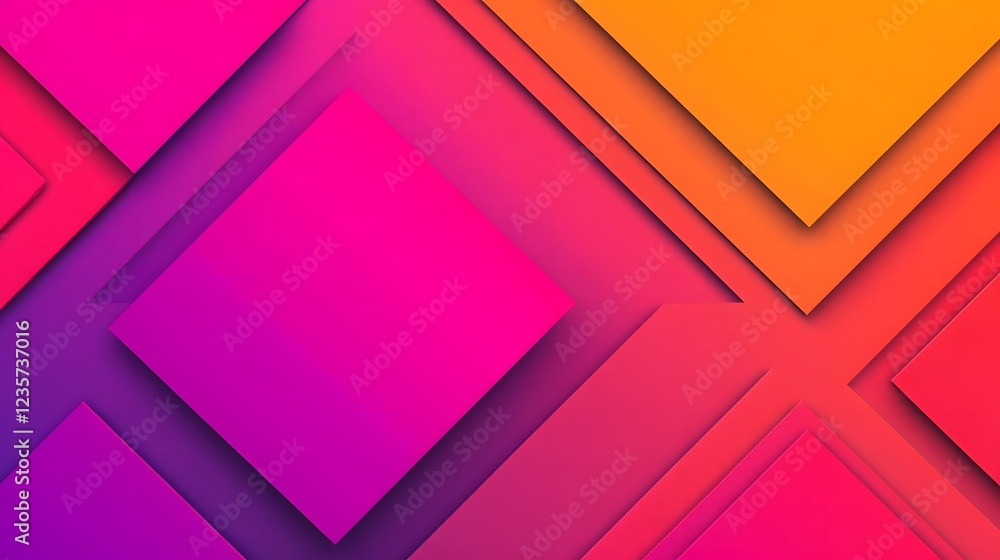 Poster vibrant geometric polygonal background with overlapping gradient shapes