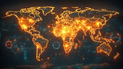 Global network connections, data flow