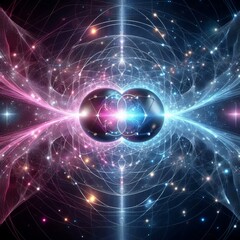 Quantum Entanglement electric blue bla