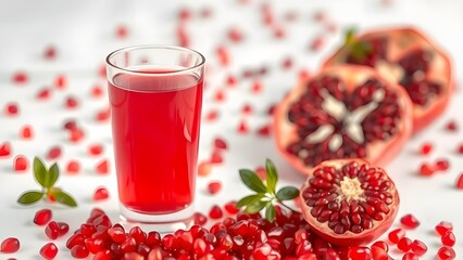 pomegranate juice and fruits