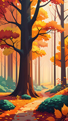 Pixelated Autumn Grove: Retro-Styled Color Palettes & Soft Gradients