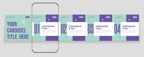 Tips Instagram social media carousel post template or LinkedIn carousel banner collection © Tarek Digital