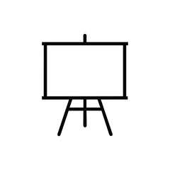 Easel outline icon vector on white background