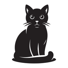 Children's coloring page with a cute kitten that is ideal for imaginative stock illustrations