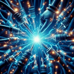 Electrical Spark exposed wire ends