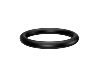 A Black Shiny Circular Rubber O ring Crucial For Sealing Gaps In Industrial Use 3d Illustration