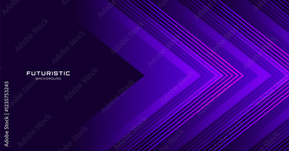 Poster purple lines techno abstract background overlap layer on dark space with arrows effect decoration. m