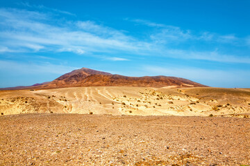 Mountain landscape, Island Lanzarote, Canary Islands, Spain, Europe.