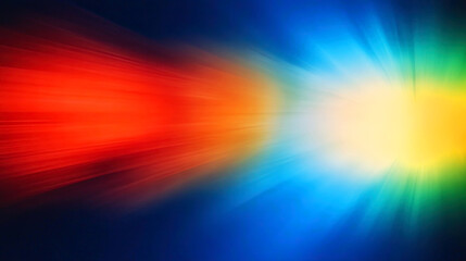 Obraz premium Abstract light burst with red, yellow, and blue colors.