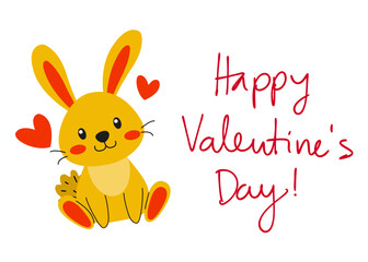 An Adorable and Cute Bunny Designed for a Perfect Valentines Day Celebration Gift
