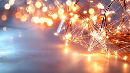 Glowing LED Lights Twinkling in a Beautiful Abstract Background