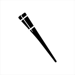 Black chop sticks icon silhouette vector illustration design on white background.