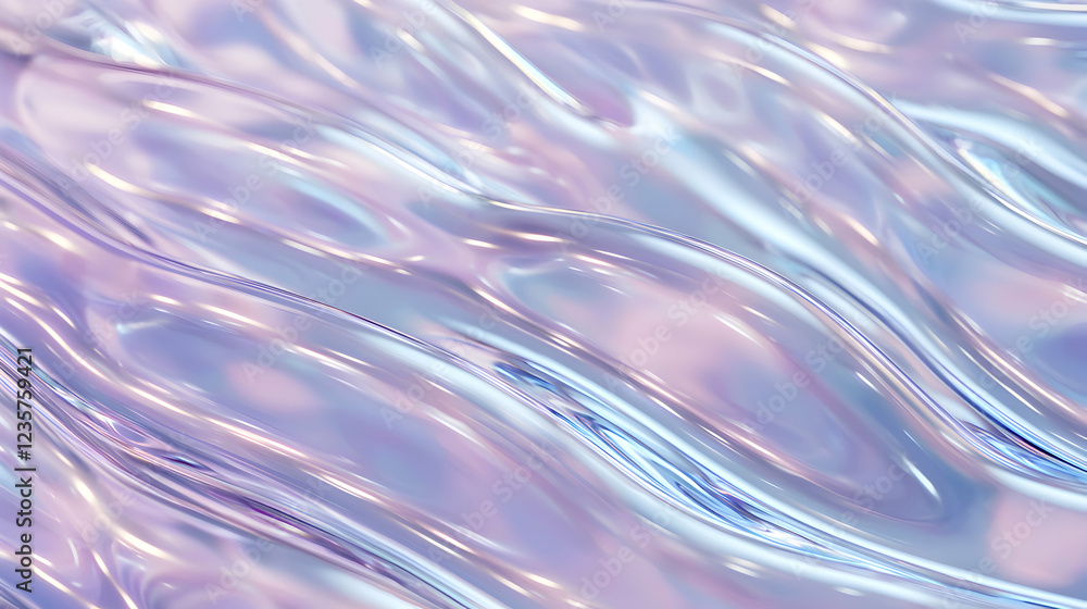 Poster a mesmerizing abstract image featuring flowing pastel colors and dynamic shapes, creating a dreamlik