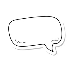 Naklejka premium Comic speech bubble vector sticker, blank text balloon illustration