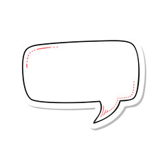 Naklejka premium Blank speech bubble vector sticker, hand-drawn comic dialogue illustration