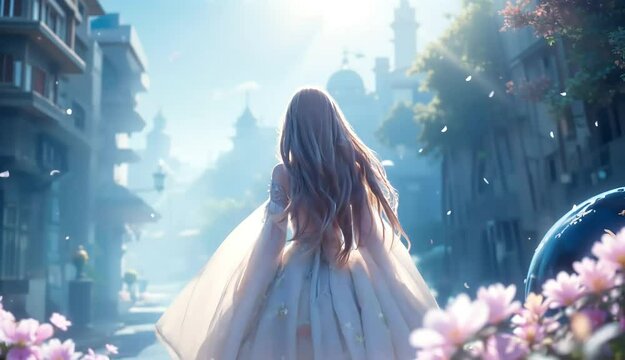 Anime Girl Back Shot &ndash; Elegant Motion Animation