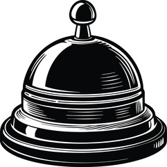 Old hotel bell isolated on a white background