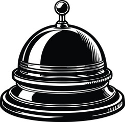 Old hotel bell isolated on a white background