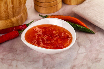 Sweet and sour chili sauce with pineapple