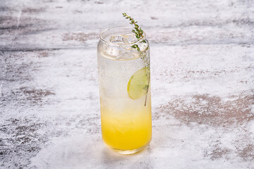 Lemonade with thyme and orange