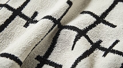 A close-up of a business casual dress with a pattern, showing the fabric's texture and quality