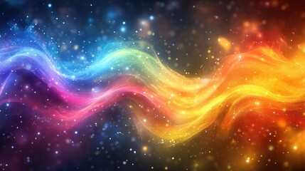 Obraz premium Abstract Background with Vibrant Colors and Light Particles