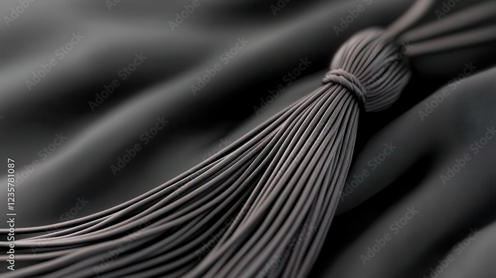 Poster the elegant tassel gently flowing across a graduation cap creates a beautiful contrast against the m