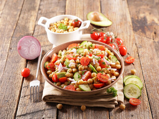 Chickpea Salad with Tomato, Avocado, and Cucumber - Healthy Eating