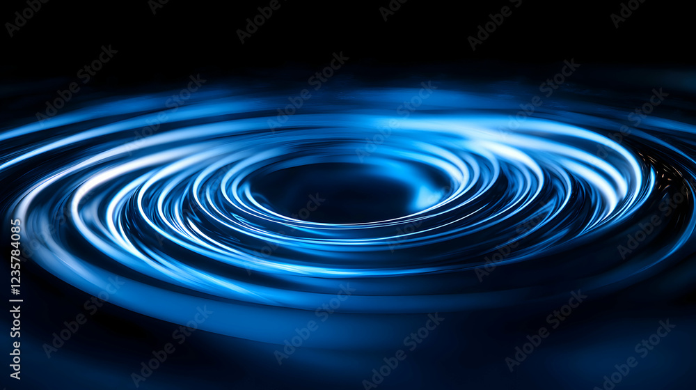 Poster a mesmerizing close-up of blue ripples in water, creating a tranquil and captivating visual experien