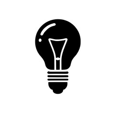 Lightbulb Icon: A simple yet powerful icon of a lightbulb, symbolizing inspiration, creativity, and new ideas. Perfect for web design, mobile apps, presentations, and more.