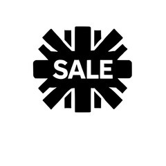 British Flag Sale Icon: A bold and eye-catching icon featuring the Union Jack flag with the word 
