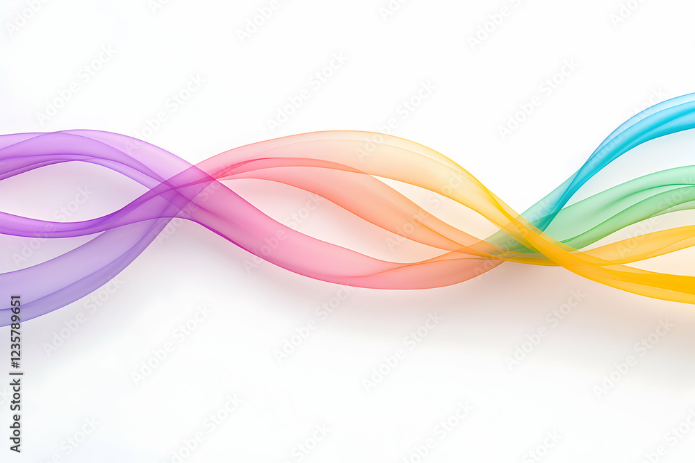 Poster a vibrant abstract design featuring smooth, flowing lines in multiple colors, creating a sense of mo