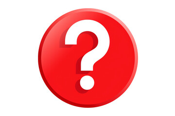 a red circle with a white question mark on it