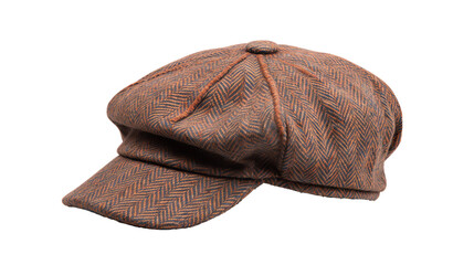 a brown hat with a black stripe