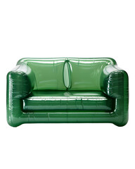 a green inflatable chair