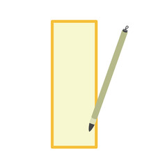 俳句の短冊と毛筆のイラスト