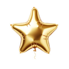 a gold star shaped balloon