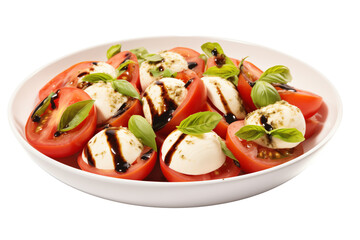 a bowl of tomatoes and mozzarella cheese