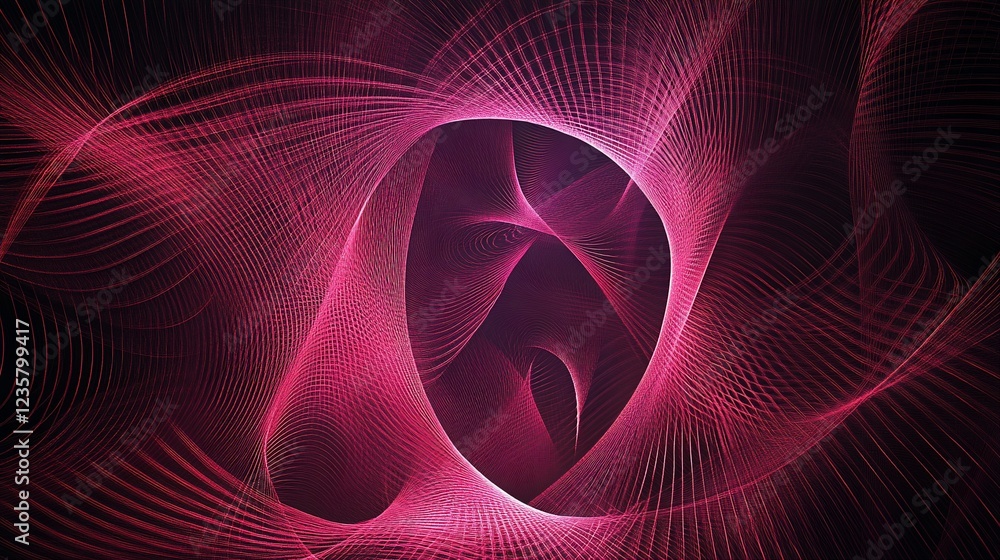 Aufkleber abstract pink and purple swirling lines against dark background creating a dynamic pattern