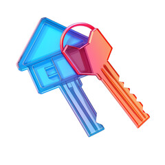 a couple of keys with a heart shaped keychain